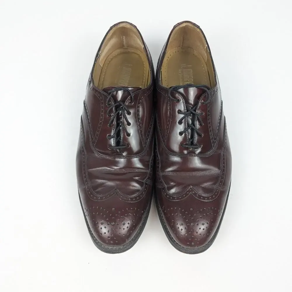 Johnston & Murphy Brown Leather Wingtip Brogue Oxford Size 9.5